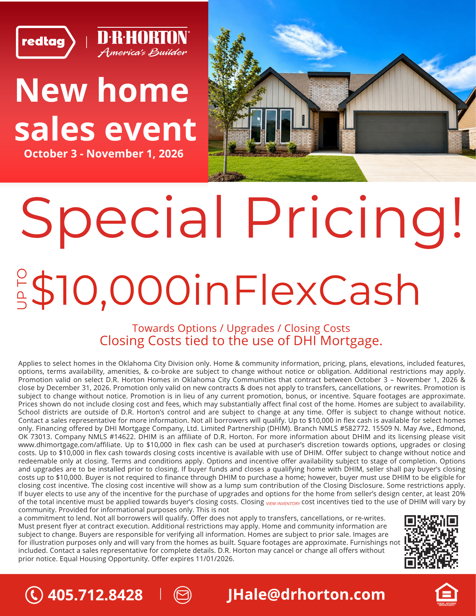 Red Tag Sale: up to $10,000 Flex Cash flyer